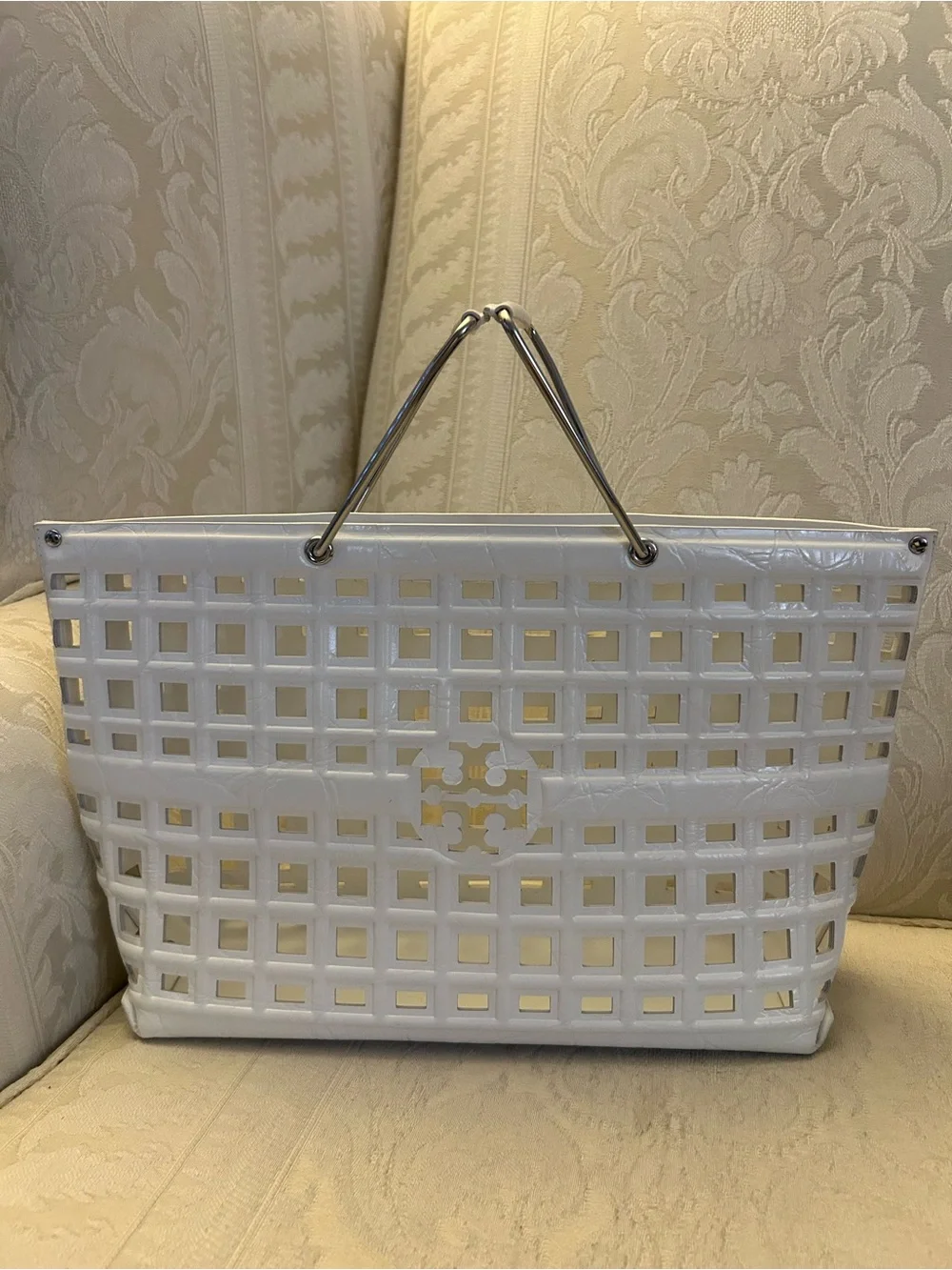 Insanely cute! Tory Burch ELLA CROC-EMBOSSED MARKET TOTE
